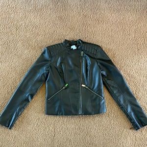 NY&C Black Faux Leather Jacket